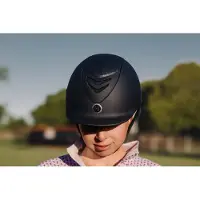 OneK Defender Pro Mat Borduurwerk Navy Roségoud Ruiterhelm Schelp Maat 0