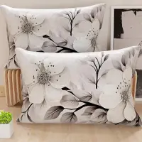 Famanu – Duurzame Kussensloop Set voor Twee Personen, Hypoallergenisch Microfibre, Bloemenpatroon, 50 x 80 cm, 2 Stukken