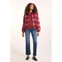 DIDI Dames Bomber City Burgundy pink check maat 38