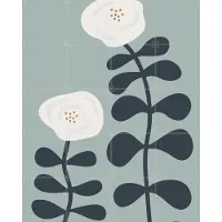 IXXI Blooming Flowers, Little Otja - 80 x 100 cm - Grote wanddecoratie en posters - Minimalisme, Illustraties, Geometrische Kunst, Woonkamer