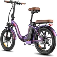 HDeye F20 Pro Opvouwbare Elektrische Fiets – 250W Motor, 36V 20Ah Accu, 120km Bereik, 7-Speed Shimano, Dubbel Geveerd Rozeachtig paars