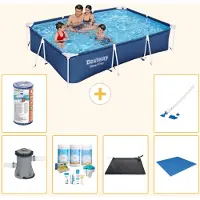 Bestway Steel Pro, rechthoekig zwembad - 300x201x66 cm - 7-delig - S22086