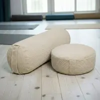 Yogistar Yoga-Set Velvet (Meditationskissen Cord + Yoga-Bolster Yin Cord)