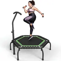 Vali Trampoline - 204/250kg - Trampoline Fitness - Fitness Trampoline - Zwart - 102cm x 122cm x 19cm