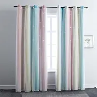 OKWISH Overgordijnen – Dubbelgelaagd Overgordijn Met Kleurverloop En Efficiënte Lichtblokkering Voor Slaapkamer – Polyester – Roze + Groen
