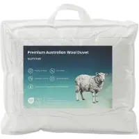 vidaXL Dekbed en Kussen Set 3 st 135x220 cm Zomer 200 GSM Wol Wit