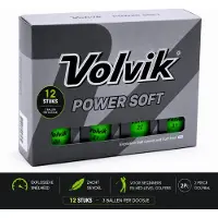 Volvik Power Soft Golfballen 12 Stuks – 2-Piece – Neon Groen – Explosieve Balsnelheid – Zacht Gevoel – Golfballen voor Beginners & Mid-Level Golfers - Golfballen