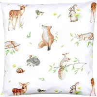 Famanu – Decoratieve kinder kussensloop met patronen, 80 x 80 cm, ideaal voor kinderkamer, met verborgen ritssluiting