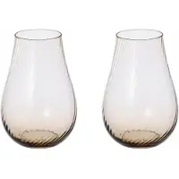 IKEA 2x PASKOTRAD Vaas - Helderbruin Glas, 20 cm Hoog, Elegant Decoratief