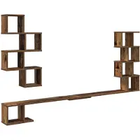 vidaXL Wandgemonteerd TV Rek Oud hout 180 x 15 x 94 cm Bewerkt hout