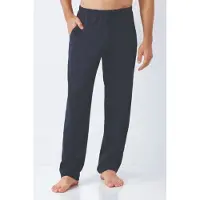 Hajo Premium katoen heren lounge broek marine blauw | Maat 58