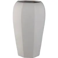 Ptmd Myrick Cream Ceramic Pot Octagon Shape L