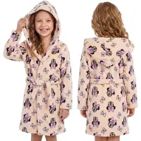 Sarcia.eu DISNEY Minnie Mouse Meisjesbadjas met ceintuur, warme ochtendjas met zakken om te knopen, zachte kamerjas OEKO-TEX 110/116