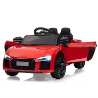 Happiq 12V Elektrische Kinderauto - voor kinderen van 3-8 jaar buitenshuis - Rood