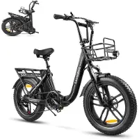 Samebike C05 Pro Elektrische Fatbike – Opvouwbare E-Bike - 250W Motor - 36V 13Ah Accu (70 km Bereik) - 20 Inch Brede Banden - Shimano 7 Versnellingen - met Dubbele Vering