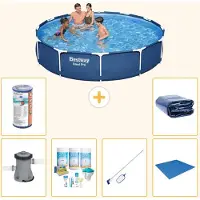 Bestway Steel Pro, ronde opblaasbare zwembad - 366x76 cm - 7-delig - Model S21603