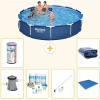 Bestway Steel Pro, ronde opblaasbare zwembad - 366x76 cm - 7-delig - Model S21603