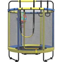 SP Fitness Trampoline - Mini Trampoline - Inclusief Grijpstang - Zwart - 102cm x 122cm x 19cm