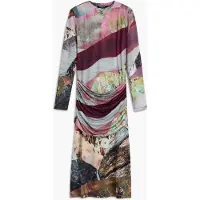 Desigual Jurk blauw / smaragd / pitaja roze