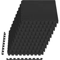 vidaXL Zwembadbodem beschermmat, 50 stuks, zwart, 18 m², EVA-schuim