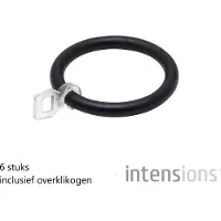 Intensions classic ring roede - ø 20 mm - zwart - 6 stuks