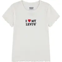 Levi's Kids jersey T-shirt met tekst - wit Tekst - maat 164