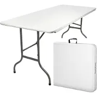 MaxxGarden Vouwtafel - inklapbare plooitafel - klaptafel - tafel 183x70x74 cm - Wit - Voor 6 tot 8 personen