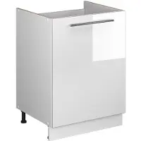 Vicco Wastafelkast Fame-Line, Wit Hoogglans/Wit, 60 cm