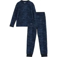 We fashion pyjama met print - donkerblauw Jongens Katoen Ronde hals All over print - maat 98/104