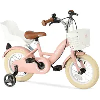 Deryan Zoey Kinderfiets 12 Inch - Verstelbare Fiets met Mandje - Roze