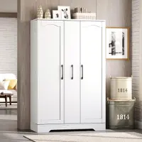 STILVORA Keukenkast - Met Kruidenrek En 4-Laagse Verticale Uittrek - Verstelbare Planken Voor Keuken En Eetkamer - MDF - 120x78x35 Cm - Wit