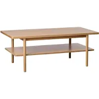 Nest of Nora Salontafel Vera - rechthoekig 120x60 cm met opbergplank - Eikenfineer - Naturel