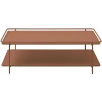 Nest of Nora Metalen salontafel rechthoekig - Met onderblad - 110x55 cm - Terracotta
