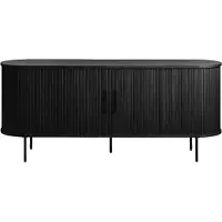 Nest of Nora Dressoir Nova - 180 cm breed - Met schuifdeuren - Eikenfineer - Zwart