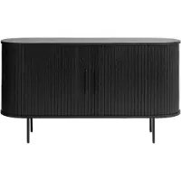 Nest of Nora Dressoir Nova - 140 cm breed - Met schuifdeuren - Eikenfineer - Zwart
