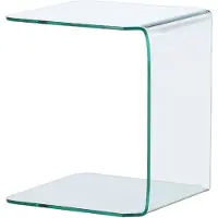 Nest of Nora Glazen bijzettafel - Glas - Modern design - Transparant