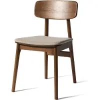 Nest of Nora Set van 2 - Houten eetkamerstoelen Ava - Donker eiken - Zand