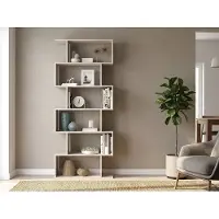 Vente-unique Open kast met 6 nissen - Beige TOMINI