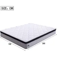 STILVORA Federveringsmatras 160 x 200 cm - Ergonomische Lendensteun - H3 Stevig Slaapcomfort - Rolverpakking - Tweepersoonsbed - Wit - Met matras