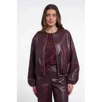 Rino & Pelle Lomee.7502611 rino en pelle faux leather blouson jacket chocolate bean