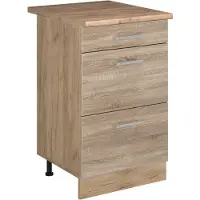 Vicco Keukenonderkast R-Line, Sonoma/Goudkleurig Eiken, 50 cm goudkleurig eiken werkblad