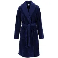 Ringella Fluweelzachte dames badjas nachtblauw - Blauw - Maat - 52