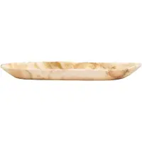 Ptmd Draya Onyx White Organic Oval Shaped Bowl Small