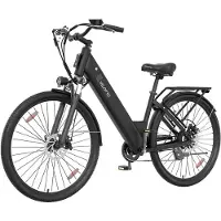 SmartAI C1 28 inch Elektrische Fiets - 250W Motor - 36V 13Ah Accu - Bereik tot 80km - Shimano 7-Snelheden - Max 25km/u - - Verende Voorvork -Elektrische stadsfietsen -Zwart