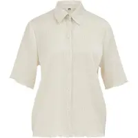We fashion - Dames blouse met structuur - Regular fit - Gebroken wit - Maat: M