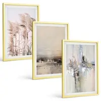 Tulup 4-Delige Schilderij Set - Abstracte patronen van natuurlijke vegetatie in ingetogen kleuren. - 40 x 60 cm - Schilderijen Set - Wanddecoratie - Woonkamer - Interieur Decoratie