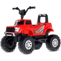 Sun baby Ford Raptor F150 Elektrische Kinderauto Accuvoertuig 12V - LED Verlichting, Terreinbanden, Opbergruimte - Rood