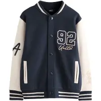 Next - Jongens - Bomberjack met grafische print - Blauw