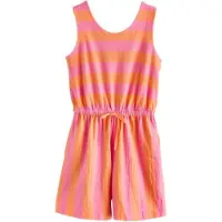 Next - Dames - Mouwloze katoenen playsuit met strik in de taille - Roze