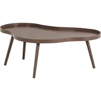Woood Mae Bijzettafel Organisch Langwerpig - Hout - Bruin - 35x100x58